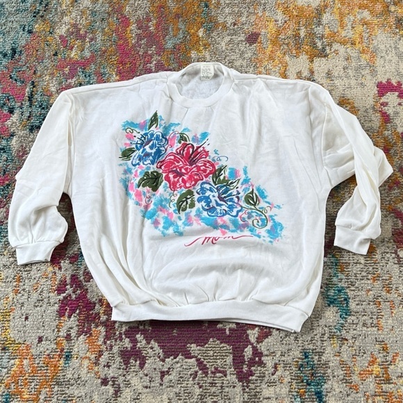 Vintage Mom Mother's Day 1980s Pullover Jumper Sweatshirt - Picture 1 of 6